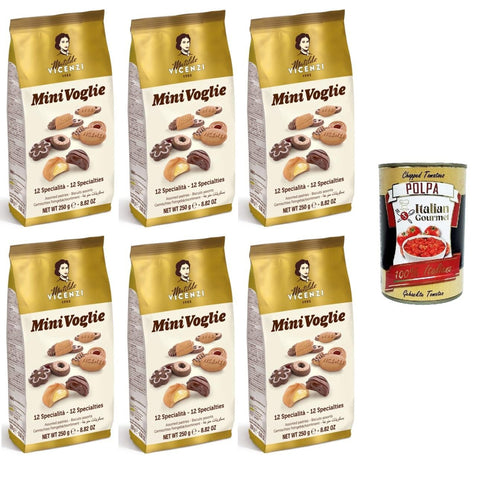 Vicenzi Matilde Vicenzi Mini voglie Assortite Verschiedene Kekse 6x 250gr inkl. Italian Gourmet polpa 400g Original italienisch