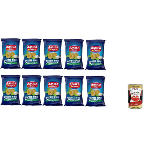 Amica chips DOUBLE RING pesto und mozzarella 5x 70gr Original italienisch