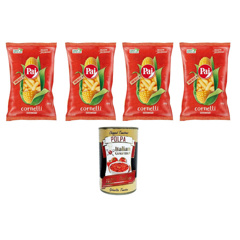 Pai I Cornetti Gusto Formaggio Cotti al forno Im Ofen gebackene Croissants mit Käsegeschmack 4x125gr inkl. Italian Gourmet polpa 400g Original italienisch