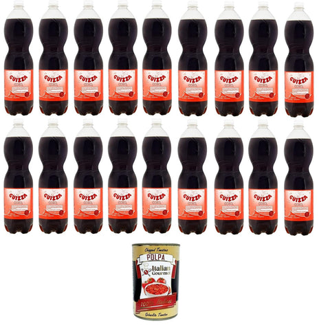 Guizza Cola senza Zuccheri Aggiunti Cola ohne Zuckerzusatz, 18x 1 5L inkl. Italian Gourmet polpa 400g Original italienisch