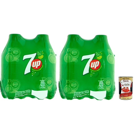 Soft drink lemonade, Limonade mit Zitronen und Limettengeschmack in Flaschen aus 100 Prozent recyceltem Material 12x1,5l Original italienisch Getränk