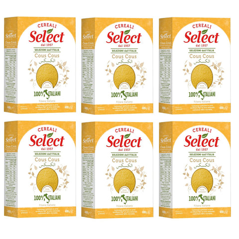 Select Cous Cous 100% italienischer Hartweizengrieß in 5 Minuten Fertig 400g Packung 6x Original italienisch