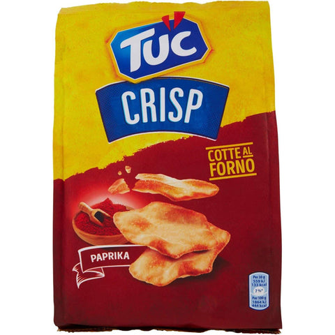 Tuc Crisp Paprika Im Ofen kross gebackene Cracker mit Paprika Geschmack 100g 6x Original italienisch