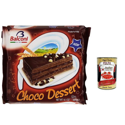 Balconi Choco Dessert Torta Schokolade creme kuchen cake 6x 400g inkl. Italian Gourmet polpa 400g Original italienisch