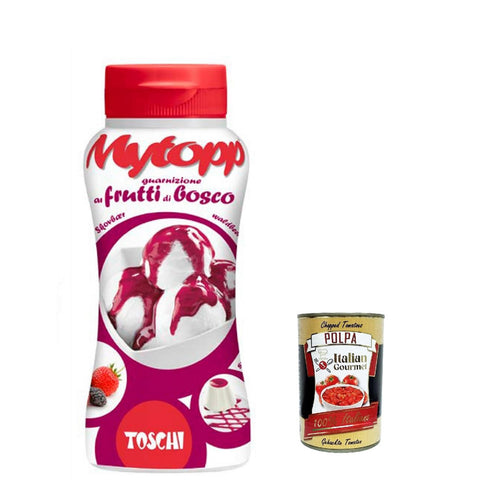 Toschi Topping Squeeze Frutti di bosco, BeerenTopping Sauce für Kaffee 6x200g Original italienisch