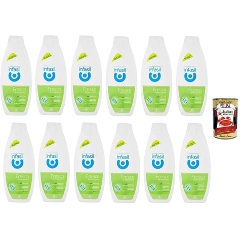 Infasil Frische Duschbad revitalisierend, klinisch getestet und hautfreundlich 12x 500 ml inkl. Italian Gourmet polpa 400 Original italienisch