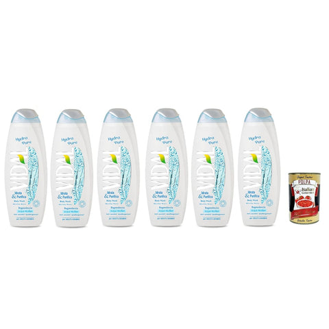 Vidal Duschgel Vidal Bagnoschiuma Hydra Pure Schaumbäder Bades bath shower foam 6x 500 ml Pflege und Reinigung des Körpers Original italienisch inkl. Italian Gourmet Polpa 400g 8032804040014
