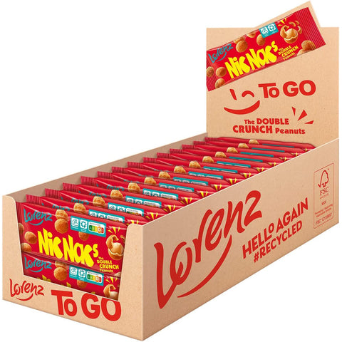Lorenz Snack World NIC NAC' Riegel, 24er Pack 48x40g Original italienisch Erdnüsse