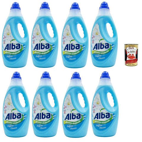 Alba Ammorbidente Classic, Weichspüler, 33 Wäschen, 8x1850ml Original italienisch inkl. Italian Gourmet Polpa 400g