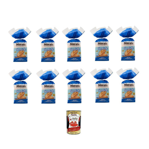 Morato Nuvolatte weiche Milchbrötchen 10x 240gr Original italienisch inkl. Italian Gourmet Polpa 400g