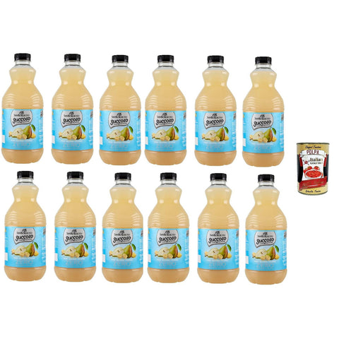 San Benedetto Succoso Zero (Banana, Pera, Ananas) PET 12x 1,5Lt, PET Banane, Birne, Ananas Fruchtsaft saft, Banana, pear, pineapple juice Original italienisch inkl. Italian Gourmet Polpa 400g