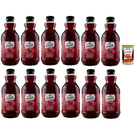 San Benedetto Succoso Zero Frutti rossi PET, PET, Rote Früchte, ohne zucker Fruchtsaft saft, redberries juice sugar free 12x 90cl inkl. Italian Gourmet polpa 400g Original italienisch