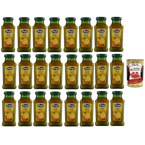 Yoga Magic Bar flasche Fruchtsaft fruit juice ACE, Orange, Karotte und Zitrone saft 24x200ml Original italienisch Getränk