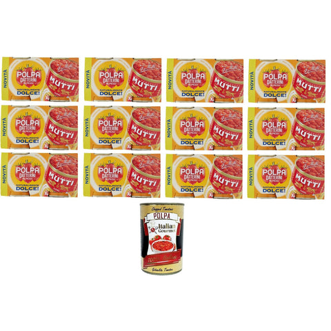 Mutti Polpa di pomodoro datterini Dolce Süßes Datterini - Tomatenmark 12x 2x300gr inkl. Italian Gourmet polpa 400g Original italienisch