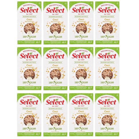 Select Ceci Decorticati Geschälte Kichererbsen 100% Italienische Hülsenfrüchte Papier Verpackung von 400g 12x Original italienisch