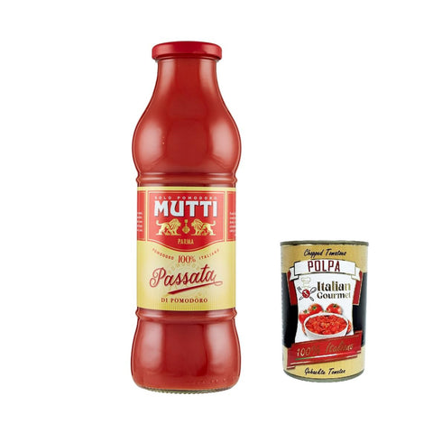 Mutti Passata di Pomodoro Tomatenpaste Tomaten sauce 100% 18x 700g inkl. Italian Gourmet polpa 400g Original italienisch