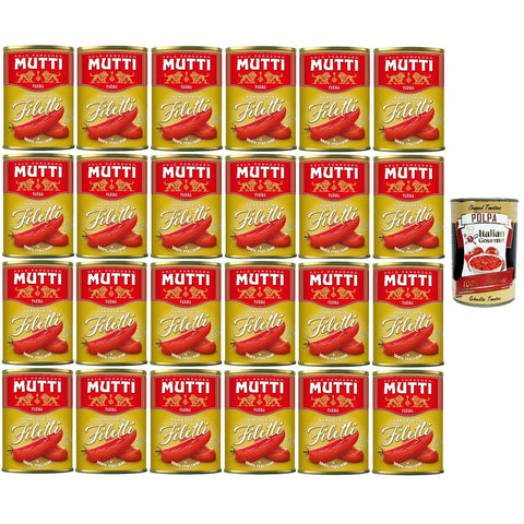 Mutti Filetti - Tomaten, 100% Italien Dose 24x 400g inkl. Italian Gourmet polpa 400g Original italienisch