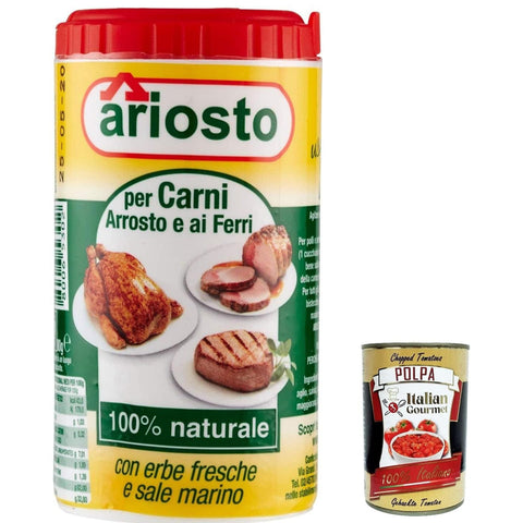 Ariosto Gewürz für gebratenes und gegrilltes Fleisch 3x 80g inkl. Italian Gourmet Polpa 400g Original italienisch