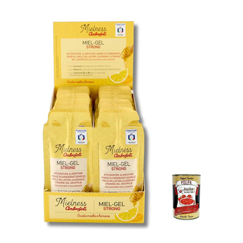 Ambrosoli Mielness Miel Gel Strong 30ml, Honiggel Honig - Zitronengeschmack 30 x 30 ml inkl. Italian Gourmet polpa 400gr Original italienisch