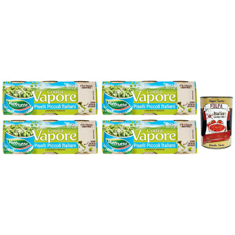 Valfrutta Piselli Piccoli Italiani, Kleine italienische Erbsen 3x150g Original italienisch Feinkost
