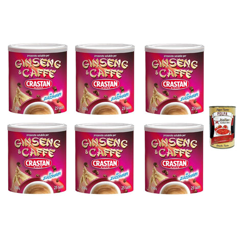 Crastan Ginseng e caffe' solubile, ungesüßt Instant Ginseng & Kaffee Drink 6x ( 25 Tassen) aus Italien! 200 gr inkl. Italian Gourmet polpa 400g Original italienisch