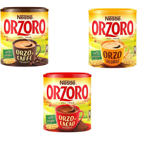 Nestle Orzoro Orzo e Cacao Classico Orzo e caffe' Instant lösliche Gerste und Kakao Getreidekaffee kaffee Testpaket Original italienisch