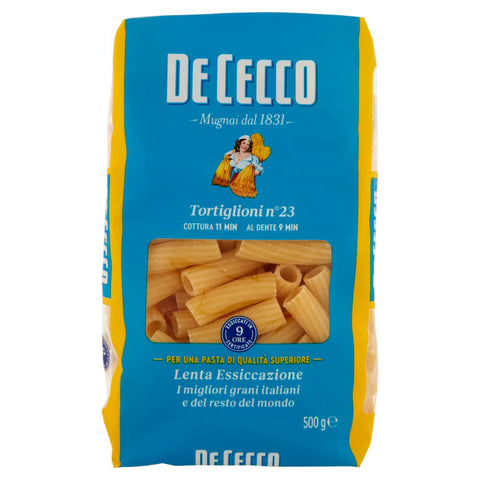 Pasta De Cecco 100% Italienisch Tortiglioni N°23 Nudeln 500g 10x Original italienisch inkl. Italian Gourmet Polpa 400g