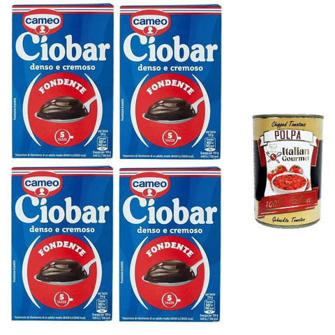 Cameo Ciobar Fondente, Pulver Zubereitung für Heiße Dunkle Schokolade Hot Chocolate Packung 4x115g Original italienisch Getränk