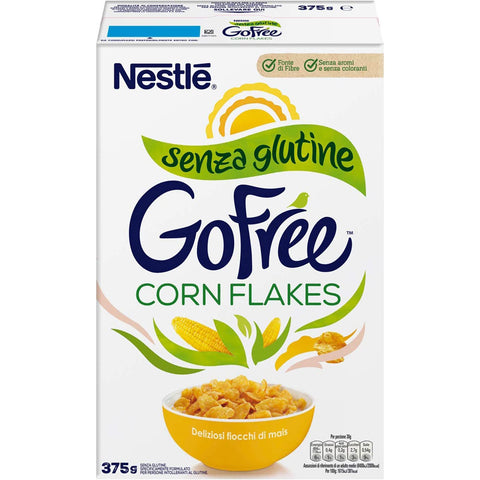 Nestle Nestlé GO FREE Corn Flakes glutenfrei Mais Flakes Cerealien Milch & Joghurt 6x 375g Original italienisch