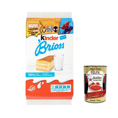 Ferrero Kinder Ferrero Brioss Kuchen mit Milch classic Frühstück brioche kekse 12x 10x30g inkl. Italian Gourmet polpa 400g Original italienisch