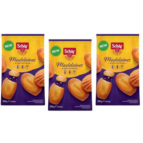 Schar Schär Gluten Free Madeleines Merendina Glutenfreier Snack 240g Packung 3x Original italienisch
