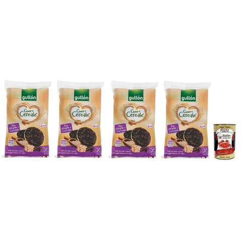 Gullón Cuor di Cereale Vollkorn Reiswaffeln, umhüllt von dunkler Schokolade, Glutenfrei, 105 4x 2g inkl. Italian Gourmet Polpa di Pomodoro 400g Dose Original italienisch