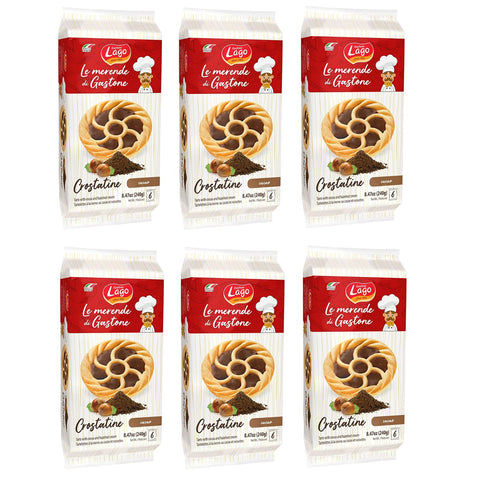 Lago Gastone Crostatine al Cacao Kakao Törtchen Packung à, Jede Packung Enthält 6 Snack à 6x240g Original italienisch Kekse