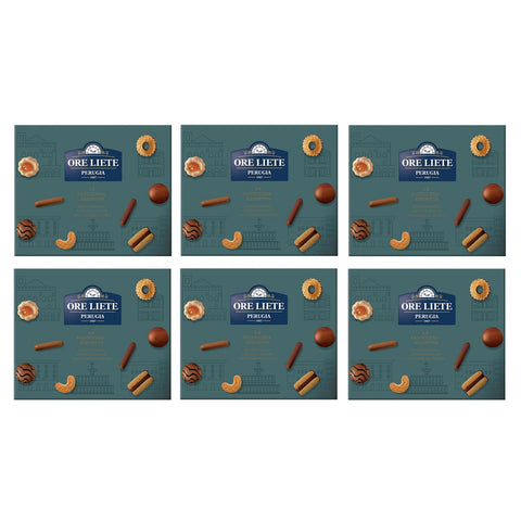 ORE LIETE Perugia La Pasticceria Assortita Verschiedene Kekse Italienische Spezialität Geschenkbox 6x 350g Original italienisch