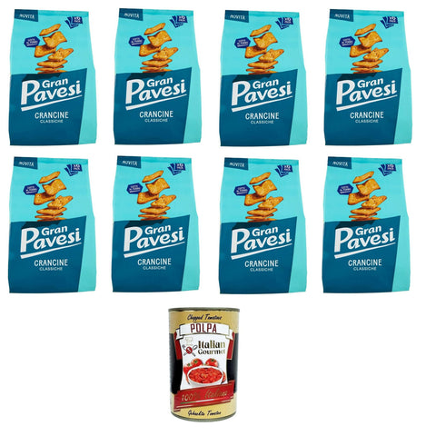 Gran Pavesi Crancine Classiche Klassischer Crancine 8 x 180gr Original italienisch inkl. Italian Gourmet Polpa 400g