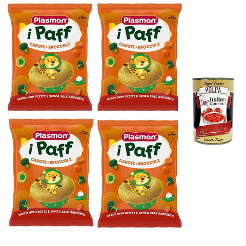 Plasmon snack Carote e broccoli 4x 15g inkl. Italian Gourmet polpa 400g Original italienisch