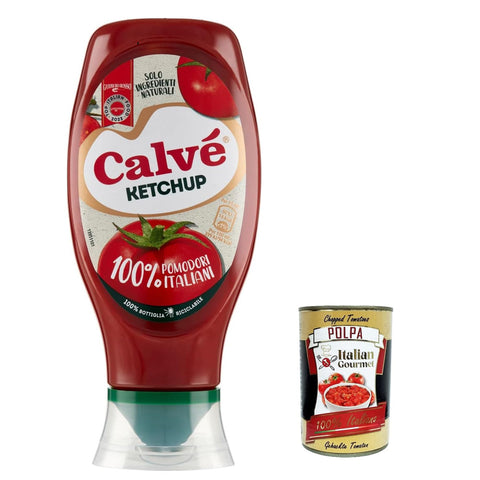 Calvè Calvé Ketchup 100% Tomaten italienischer Herkunft, glutenfrei 6x430ml Original italienisch Sauce
