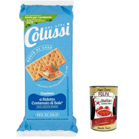 Colussi Cracker 30% di sale, Cracker Niedriges Salz, 30% des Salz 3x500g Original italienisch Snack