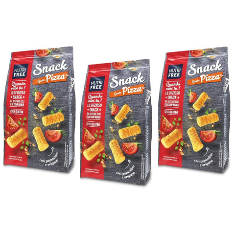 Nutrifree Glutenfreier Snack mit Pizzageschmack,Brotersatz,Laktosefrei und Eifrei 100g 3x Original italienisch inkl. Italian Gourmet Polpa di Pomodoro 400g Dose