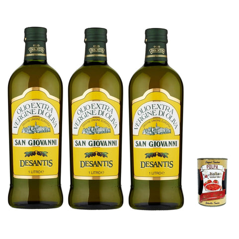 Desantis Olio Extra Vergine di Oliva San Giovanni, extra nativ Öl, Olivenöl 3x1l Original italienisch Feinkost