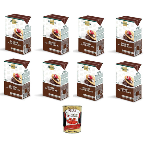 Master Martini- Dessert al Cioccolato Schokoladendessert 8x 1lt Original italienisch inkl. Italian Gourmet Polpa 400g