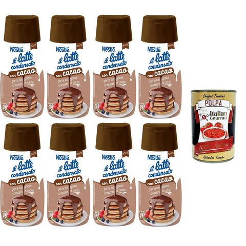 Nestlé il Latte Condensato con Cacao Kondensmilch mit Kakao 8x450g inkl. Italian Gourmet polpa 400g Original italienisch