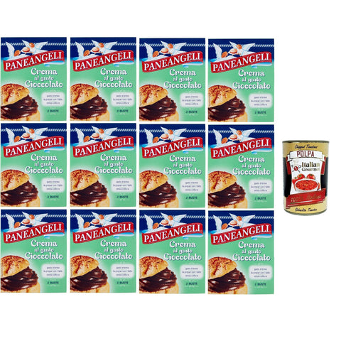 Paneangeli Crema al gusto Cioccolato, Mischung Pulver Schokoladen geschmacks creme fur 12x172g Original italienisch Gebäck