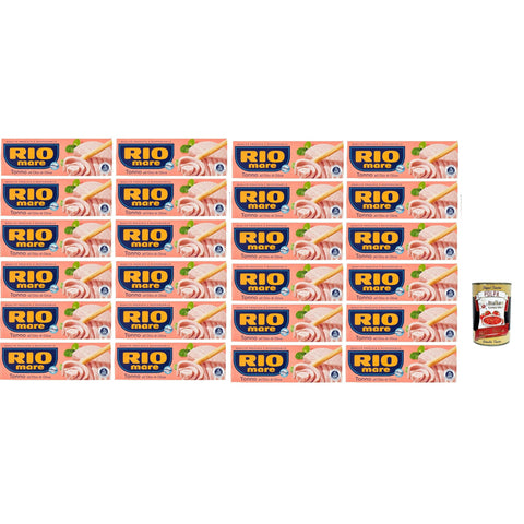 Rio Mare Tonno all' olio di oliva, tuna in olive oil ( ) Thunfisch in Olivenöl, Hochwertiger Gelbflossen - Thunfisch 24x 195g 3x 65g inkl. Italian Gourmet polpa 400g Original italienisch