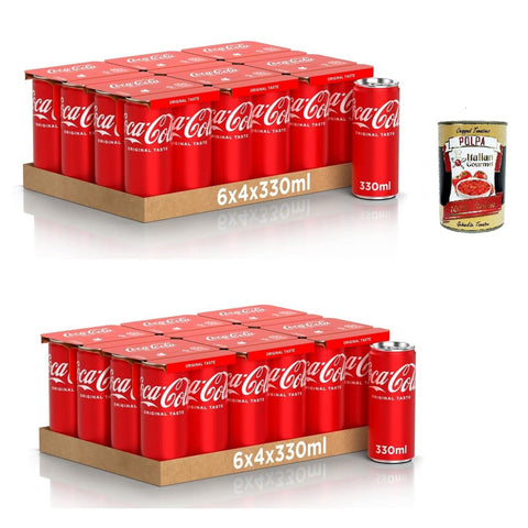 Original italienisch dosen kohlensäurehaltiges Getränk 48x 330ml Softdrink italienisch inkl. Italian Gourmet Polpa 400g