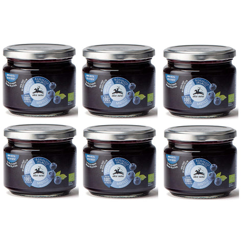 Alce Nero Composta di Mirtilli Biologica Bio Blaubeerkompott mit Bio-Blaubeeren 270g 6x Original italienisch