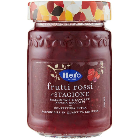 Hero rote Früchte in der Saison Marmelade Konfitüre Brotaufstriche Italien 350g Original italienisch