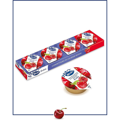 Gaia Mix Hero Extra - Waldbeeren, Aprikose, Erdbeere, rote Kirsche Konfitüre Einzeldosis 4x25gr [Schachtel mit 40 sortierten Packungen] Original italienisch