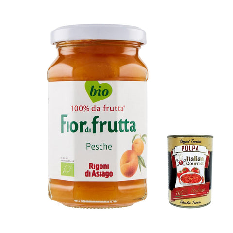 Rigoni di asiago 6x 250g - Fiordifrutta Fruchtaufstrich - Birne -Aufstrich, Marmelade Konfitüre Brotaufstriche Original italienisch inkl. Italian Gourmet Polpa 400g
