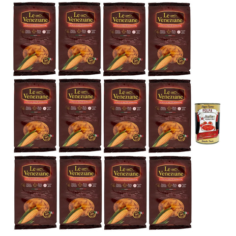 Le Veneziane Pasta di Mais Elicoidali, senza glutine,100% italienische Maisnudeln, glutenfrei. gluten free 12x 250g Original italienisch inkl. Italian Gourmet Polpa 400g